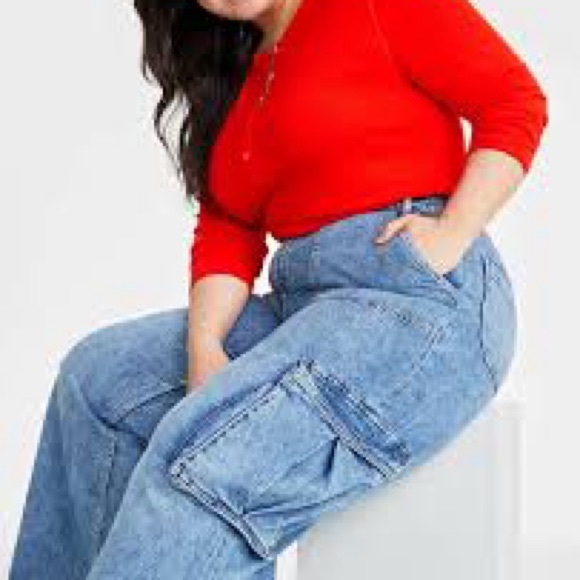 On 34th Cargo Jeans Plus NWT Size 24W - Picture 7 of 8